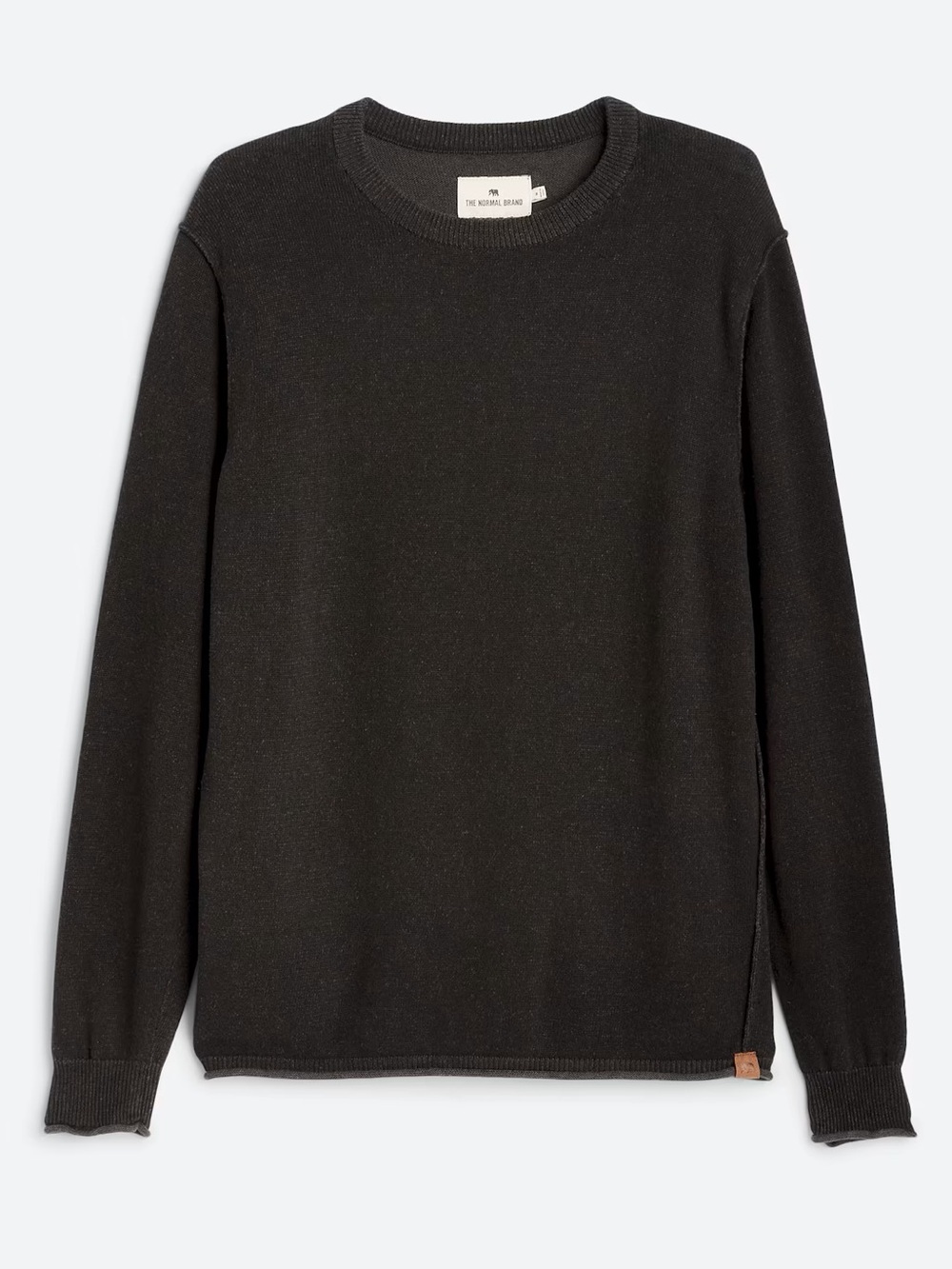 NWT The Normal Brand Jimmy Sweater Crew sz S black (D)